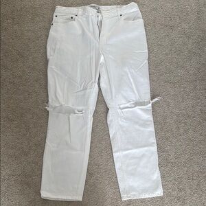 Abercrombie & Fitch High Rise White Jeans